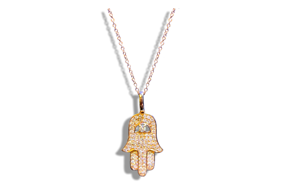 Hamsa Hand in Gold With Diamonds - Laura's Gems — Laura Milman New York