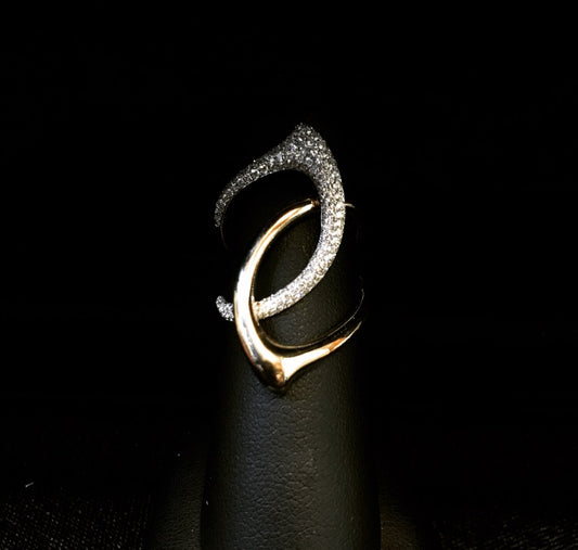 Orbital Half Diamond Ring In Gold - Laura's Gems