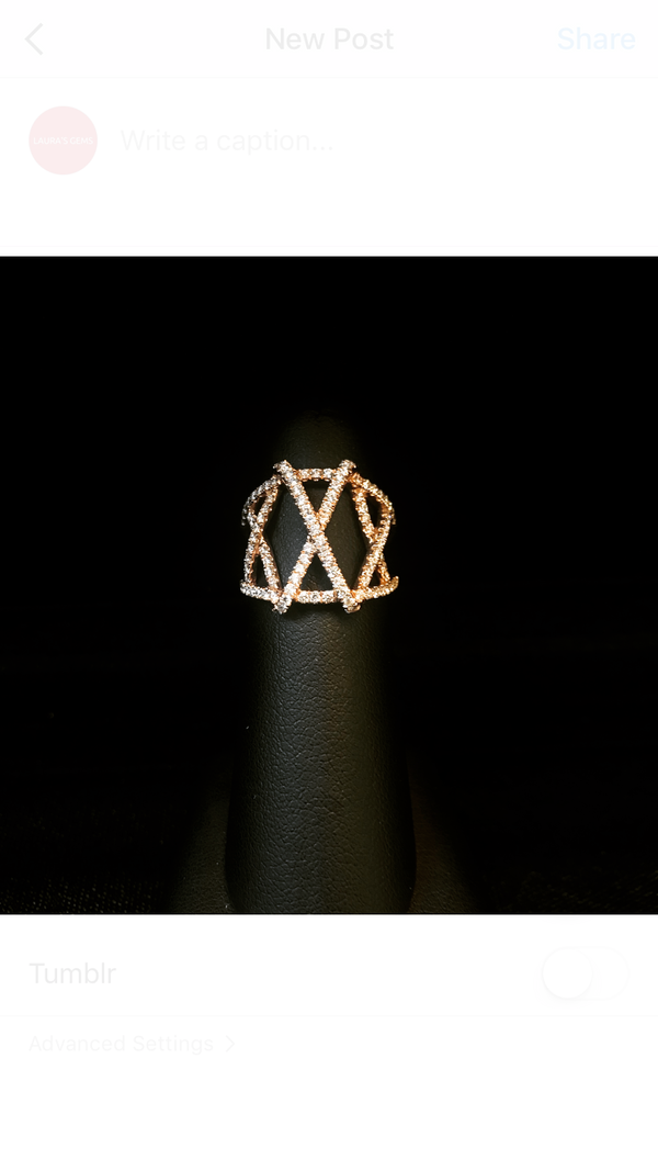 Lace Diamond Ring in Rose Gold - Laura's Gems