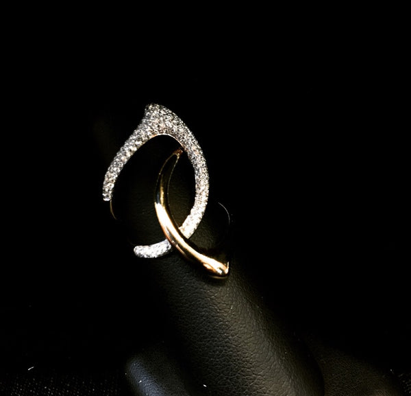 Orbital Half Diamond Ring In Gold - Laura's Gems
