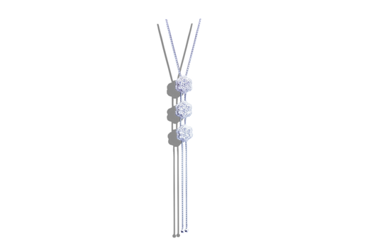 Moving Diamond Flower Necklace - Laura's Gems