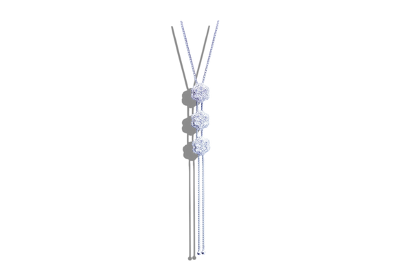 Moving Diamond Flower Necklace - Laura's Gems