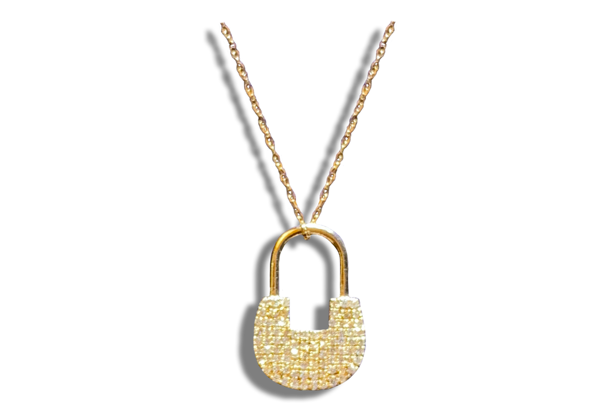 Pave Rose Gold Diamond Combination Pendant - Laura's Gems