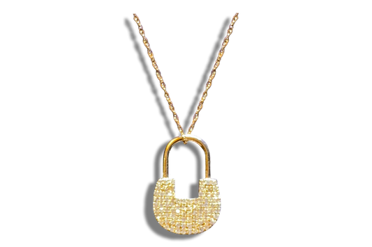 Pave Rose Gold Diamond Combination Pendant - Laura's Gems