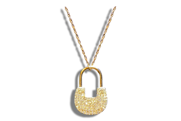 Pave Rose Gold Diamond Combination Pendant - Laura's Gems