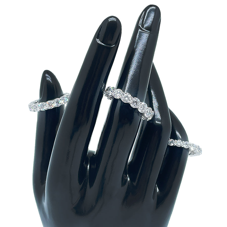 Eternity U-Shaped Shared Prong Wedding Band - Round Diamonds - Laura's Gems
