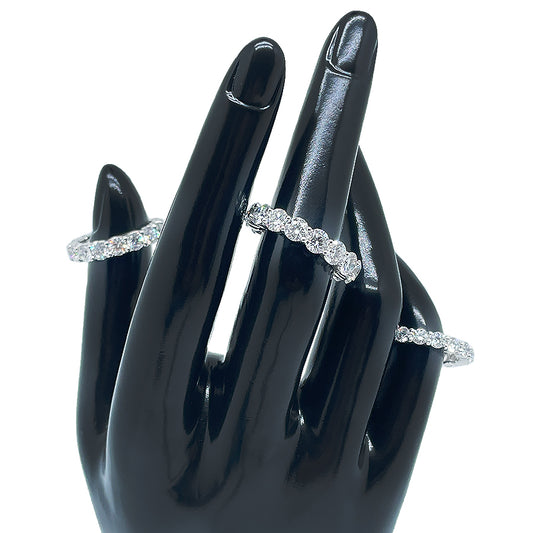 Eternity U-Shaped Shared Prong Wedding Band - Round Diamonds - Laura's Gems