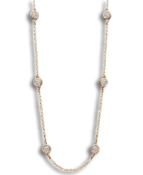 Diamond By The Yard Necklace in 18k Yellow Gold - Laura's Gems — Laura Milman New York